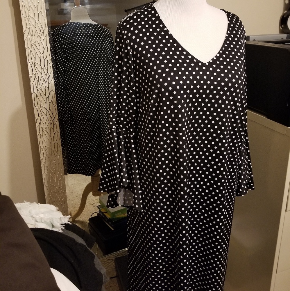 MSK Polka Dot Dress